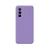 Funda Silicona Líquida Ultra Suave Para Vivo Y76 5g Color Morada