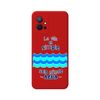 Funda Silicona Líquida Roja Para Vivo Y55 5g Diseño Agua