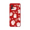 Funda Silicona Líquida Roja Para Vivo Y55 5g Diseño Cerdos