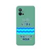 Funda Silicona Líquida Verde Para Vivo Y55 5g Diseño Agua