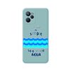 Funda Silicona Líquida Azul Para Realme C35 Diseño Agua