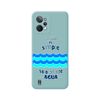 Funda Silicona Líquida Azul Para Realme C31 Diseño Agua