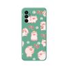 Funda Silicona Líquida Verde Para Samsung Galaxy M23 5g Diseño Cerdos