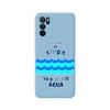Funda Silicona Líquida Azul Para Oppo A54s Diseño Agua Dibujos