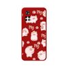 Funda Silicona Líquida Roja Para Xiaomi Poco X4 Pro 5g Diseño Cerdos Dibujos