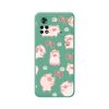 Funda Silicona Líquida Verde Para Xiaomi Poco X4 Pro 5g Diseño Cerdos Dibujos