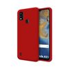 Funda Silicona Líquida Ultra Suave Para Zte Blade A51 Color Roja