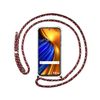 Funda Colgante Transparente Para Xiaomi Poco F4 5g Con Cordon Rosa / Dorado