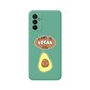 Funda Silicona Líquida Verde Para Samsung Galaxy M13 4g Diseño Vegan Life Dibujos