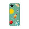 Funda Silicona Líquida Verde Para Realme C30 Diseño Espacio Dibujos