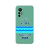 Funda Silicona Líquida Verde Para Xiaomi 12 Lite 5g Diseño Agua Dibujos