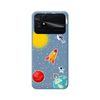 Funda Silicona Líquida Azul Para Xiaomi Poco C40 Diseño Espacio Dibujos