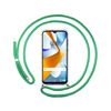 Funda Colgante Transparente Para Xiaomi Poco C40 Con Cordon Verde Agua