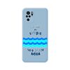 Funda Silicona Líquida Azul Para Xiaomi Poco M5s Diseño Agua Dibujos
