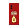 Funda Silicona Líquida Roja Para Oppo A77 5g Diseño Vegan Life Dibujos