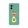 Funda Silicona Líquida Verde Para Oppo A77 5g Diseño Vegan Life Dibujos