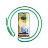 Funda Colgante Transparente Samsung Galaxy A04s Con Cordon Verde Agua