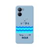 Funda Silicona Líquida Azul Realme C33 Diseño Agua Dibujos