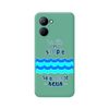 Funda Silicona Líquida Verde Realme C33 Diseño Agua Dibujos