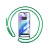 Funda Colgante Transparente Realme C33 Con Cordon Verde Agua