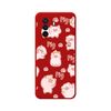 Funda Silicona Líquida Roja Huawei Nova Y70 Diseño Cerdos Dibujos