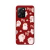 Funda Silicona Líquida Roja Xiaomi Poco X5 Pro 5g Diseño Cerdos Dibujos