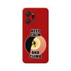 Funda Silicona Líquida Roja Huawei Honor X7a Diseño Hombre Escalada Dibujos