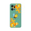 Funda Silicona Líquida Verde Huawei Honor X7a Diseño Abeja Dibujos