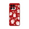 Funda Silicona Líquida Roja Huawei Honor X8a Diseño Cerdos Dibujos