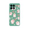 Funda Silicona Líquida Verde Huawei Honor X8a Diseño Cerdos Dibujos