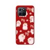 Funda Silicona Líquida Roja Para Huawei Honor 70 Lite 5g Diseño Cerdos Dibujos