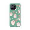 Funda Silicona Líquida Verde Para Huawei Honor 70 Lite 5g Diseño Cerdos Dibujos