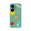 Funda Silicona Líquida Verde Para Realme C55 Diseño Espacio Dibujos