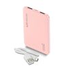 Bateria Externa Power Bank 5000 Mah Cool Leather Rosa