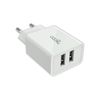 Cargador Red Universal Entrada 2 X Usb Cool 2.4 Amperios Blanco