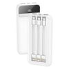 Batería Externa Universal Power Bank 10.000 Mah Carga Rápida 22.5w (3 Cables) Blanco