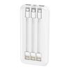 Batería Externa Universal Power Bank 10.000 Mah Carga Rápida 22.5w (3 Cables) Blanco