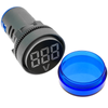 Bematik - Visor Lcd De 3 Dígitos Azul Y Con Voltímetro 50-500 Vac Redondo 22mm Ao07700