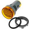 Bematik - Visor Lcd De 3 Dígitos Amarillo Y Con Voltímetro 50-500 Vac Redondo 22mm Ao07900