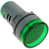 Bematik - Visor Lcd De 3 Dígitos Verde Y Con Voltímetro 50-500 Vac Redondo 22mm Ao08000