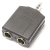 Bematik - Adaptador De Audio Estéreo  1 X Minijack-3.5-macho A 2 X Jack-6.3mm-hembra Ay04000