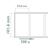 Bematik - Rollo Bobina 700 Etiquetas Adhesivas Para Impresora Transferencia Térmica 101.6x50.8mm 20 Unidades Bm06200