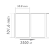 Bematik - Rollo Bobina 2500 Etiquetas Adhesivas Para Impresora Transferencia Térmica 101.6x50.8mm 8 Unidades Bm06300