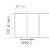 Bematik - Rollo Bobina 1600 Etiquetas Adhesivas Para Impresora Transferencia Térmica 101.6x38.1mm 20 Unidades Bm06400