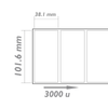 Bematik - Rollo Bobina 3000 Etiquetas Adhesivas Para Impresora Transferencia Térmica 101.6x38.1mm 8 Unidades Bm06500