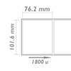 Bematik - Rollo Bobina 1800 Etiquetas Adhesivas Para Impresora Transferencia Térmica 101.6x76.2mm 8 Unidades Bm06700