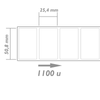 Bematik - Rollo Bobina De 1100 Etiquetas Adhesivas Para Impresora Transferencia Térmica 50.8x25.4mm 50 Unidade Bm07300