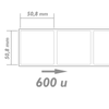 Bematik - Rollo Bobina De 600 Etiquetas Adhesivas Para Impresora Transferencia Térmica 50.8x50.8mm 50 Unidades Bm07500