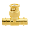 Bematik - Conector Dorado Bnc Rg6u Macho-hembra-hembra Empalme &quot;t&quot; Bn03800