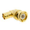 Bematik - Conector Dorado Bnc Rg6u Macho-hembra Acodado Bn03900